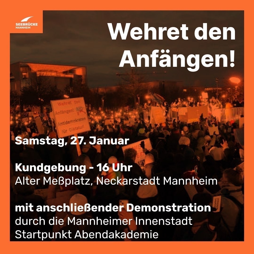 Demoaufruf gegen Rechts in Mannheim